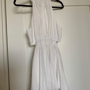 White romper with side cutouts